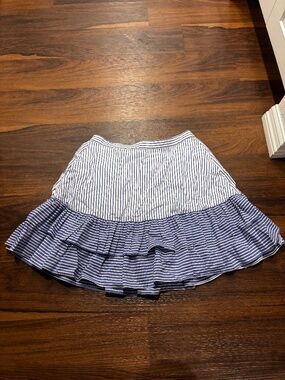 Ruffled Seersucker Skirt